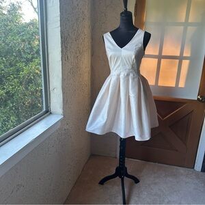 Jessica Simpson Baby Pink Sleeveless V-Neck Flare Mini Dress w/ Bow Back 🎀